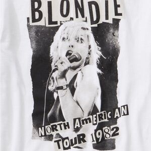 NEW with Tags. Blondie 1982 Tour Graphic Tee. White Unisex Tee Shirt  XL X Large